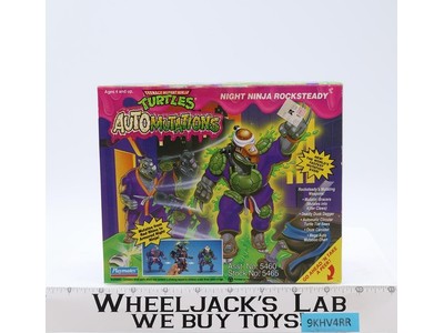 Night Ninja Rocksteady TMNT Auto Mutations 1993 Playmates Figure NEW MISB SEALED