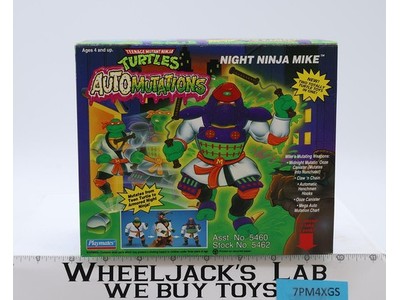 Night Ninja Mike TMNT Auto Mutations 1993 Playmates Action Figure NEW SEALED