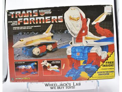 Sky Lynx UNUSED STICKERS WHITE MIB 100% Complete 1986 Vintage G1 Transformers