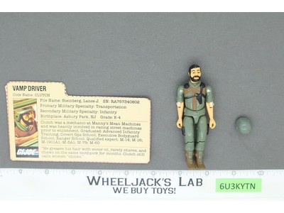 Clutch V1 Straight Arm 100% Complete G.I. Joe 1982 Hasbro Vintage Action Figure