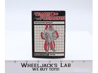 Jetfire Instructions Manual Booklet 1984 Hasbro G1 Transformers Vintage Figure