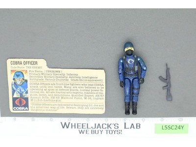 Cobra Officer V1.5 Swivel Arms 100% Complete G.I. Joe 1983 Hasbro Vintage Figure