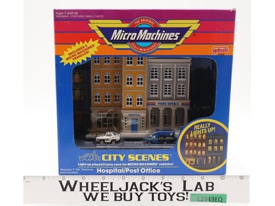 Hospital Post Office Micro Machines City Scenes 1990 Galoob Vintage NEW MISB