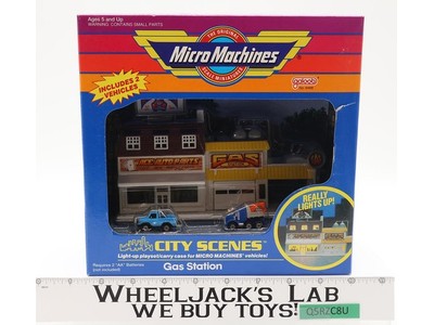 Gas Station Micro Machines City Scenes 1990 Galoob Vintage NEW MISB