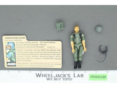 Breaker V1 Straight Arm 100% Complete G.I. Joe 1982 Hasbro Vintage Action Figure