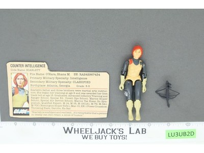 Scarlett V1 Straight Arm 100% Complete 1982 G.I. Joe Hasbro Vintage Figure