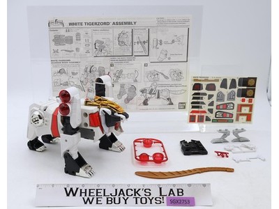 White Tigerzord Mighty Morphin Power Rangers 1994 Bandai 11" Figure New Stickers