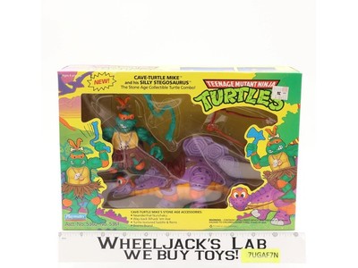 Cave Turtle Mike & Silly Stegosaurus TMNT 1992 Playmates Figure NEW SEALED