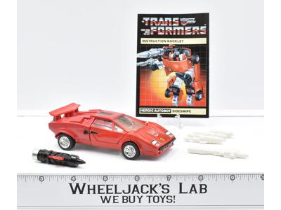 Sideswipe ~ 100% Complete 1984 Vintage Action Figure G1 Transformers W MANUAL