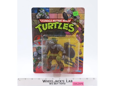Rocksteady TMNT Playmates 1990 Vintage Action Figure NEW MOSC SEALED