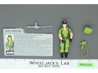 Lady Jaye V1 100% Complete G.I. Joe 1985 Hasbro Vintage Action Figure