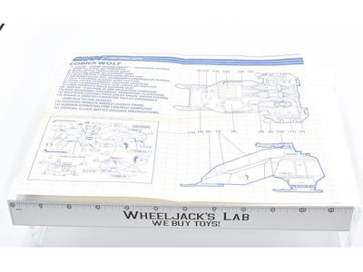 Cobra Wolf 1987 Original Blueprints Instructions ARAH GI Joe Cobra