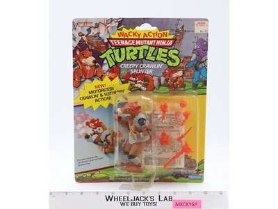 Creepy Crawlin' Splinter Wacky Action TMNT 1990 Playmates Toys Figure NEW SEALED