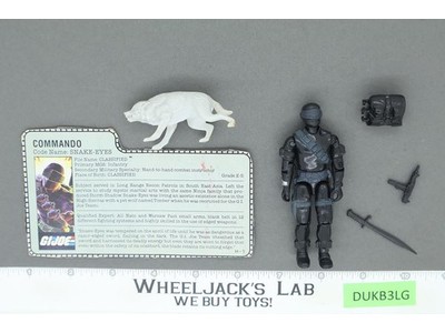 Snake Eyes & Timber V2 100% Complete G.I. Joe 1985 Hasbro Vintage Action Figure