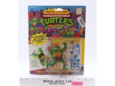 Breakfightin' Raphael Wacky Action TMNT 1990 Playmates Action Figure NEW SEALED
