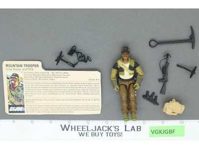 Alpine V1 100% Complete G.I. Joe 1985 Hasbro Vintage Action Figure