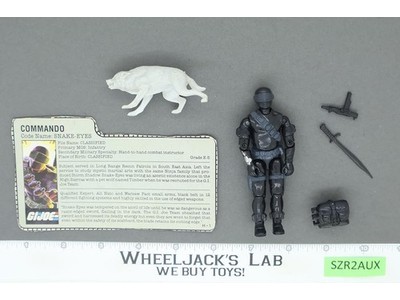 Snake Eyes & Timber V2 100% Complete G.I. Joe 1985 Hasbro Vintage Action Figure