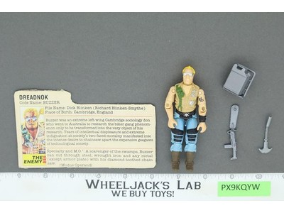Buzzer V1 100% Complete G.I. Joe 1985 Hasbro Vintage Action Figure