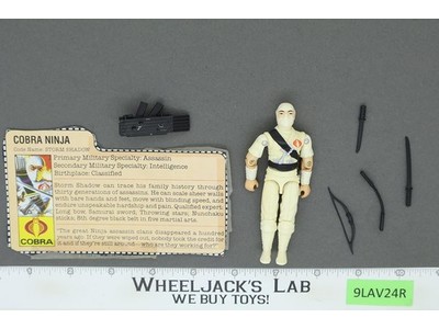 Storm Shadow V1 100% Complete G.I. Joe 1984 Hasbro Vintage Action Figure