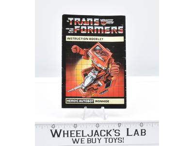 Ironhide Action Figure Vintage Instruction Manual Booklet 1984 G1 Transformers