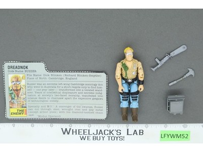 Buzzer V1 100% Complete G.I. Joe 1985 Hasbro Vintage Action Figure