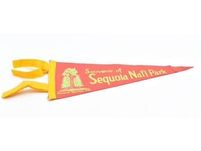 Souvenir General Sherman Tree Sequoia Nat'l Park 12" Pennant Vintage