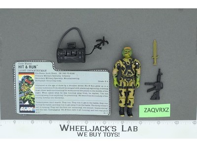 Hit & Run V1 100% Complete G.I. Joe 1988 Hasbro Vintage Action Figure