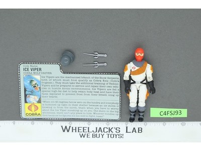 Ice Viper V1 100% Complete G.I. Joe 1987 Hasbro Vintage Action Figure