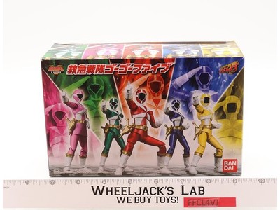 Bandai SHODO SUPER GoGoFive Figures Set - Kyuukyuu Sentai Power Rangers Model