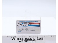 GI Joe Membership Card Mobile Strike Force Real American Hero 1982 Hasbro