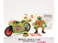 Road Racin Mike W/ Kowabunga Bike Complete TMNT Bodacious Bikers 1994 Playmates