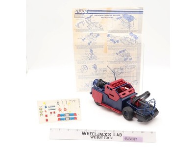 Thunder Machine 100% Complete UNUSED STICKERS GI Joe 1986 Hasbro Vehicle