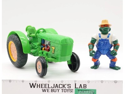 Farmer Mike & his Turtle Tractor TMNT 1993 Playmates Vintage Vehicle