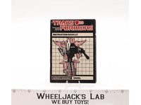 Snarl Action Figure Instruction Manual Booklet 1985 Hasbro G1 Transformers