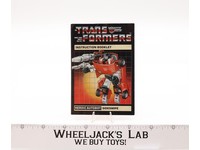 Sideswipe Action Figure Instructions Manual Booklet 1984 G1 Transformers