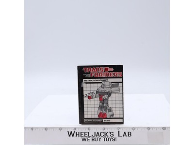 Skids Instructions Manual Booklet 1985 Hasbro G1 Transformers Vintage Figure