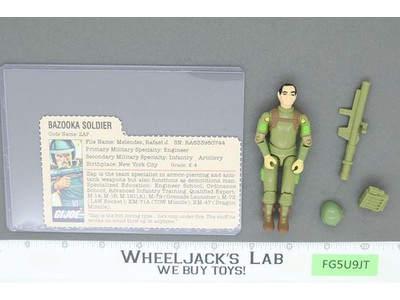 Zap V1.5 Swivel Arms RED CARD BACK Complete 1983 G.I. Joe Hasbro Vintage Figure