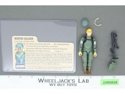 Short-Fuze V1.5 Swivel Arms RED CARD BACK 100% Complete G.I. Joe 1982 Hasbro
