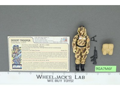 Dusty V1 100% Complete G.I. Joe RED CARD BACK 1985 Hasbro Vintage Action Figure