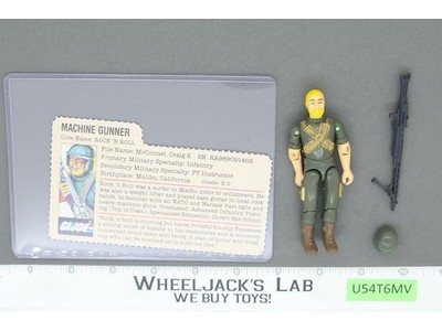 Rock' N Roll V1.5 Swivel Arms RED CARD BACK G.I. Joe 1983 Hasbro Vintage