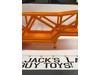 Schaper Stomper ORANGE Car Carrier Transport Trailer w/2 Cars 1980s Vtg No Ramp