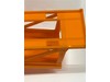 Schaper Stomper ORANGE Car Carrier Transport Trailer w/2 Cars 1980s Vtg No Ramp