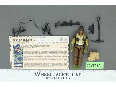 Alpine V1 100% Complete RED CARD BACK G.I. Joe 1985 Hasbro Vintage Action Figure