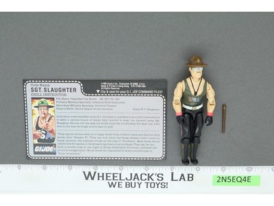 Sgt. Slaughter V1 Complete RED CARD BACK G.I. Joe 1986 Hasbro Vintage Figure