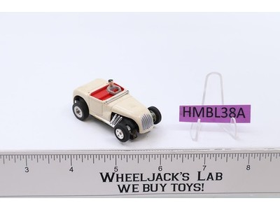Aurora Hot Rod Roadster T-Jet HO Slot Car Cream w/ Red Int. Vtg 1960s Untested