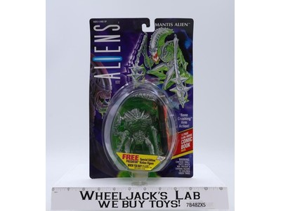 Mantis Alien W/ Comic Aliens 1992 Kenner Action Figure NEW MOSC SEALED