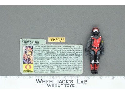 Strato-Viper V1 100% Complete G.I. Joe 1986 Hasbro Vintage Action Figure