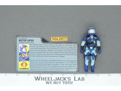 Motor Viper V1 100% Complete 1986 G.I. Joe Hasbro Vintage Action Figure