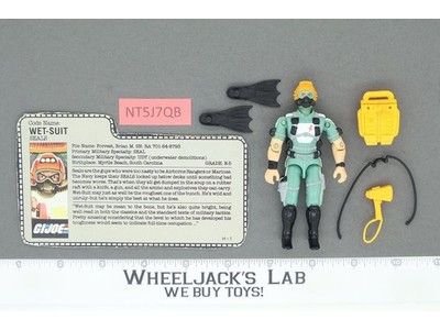 Wet-Suit V1 100% Complete G.I. Joe 1986 Hasbro Vintage Action Figure