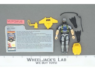 Wet-Suit V2 MISSION BRAZIL RED CARD BACK Complete G.I. Joe 1986 Hasbro Vintage